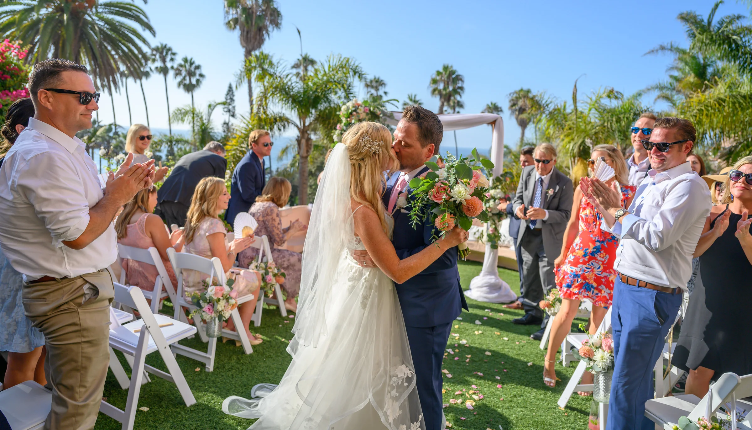 Emotional moment during wedding ceremony